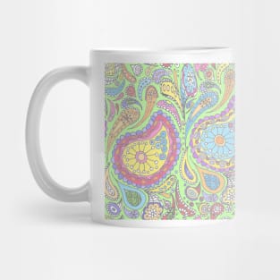 Lime Pastel Paisley Mug